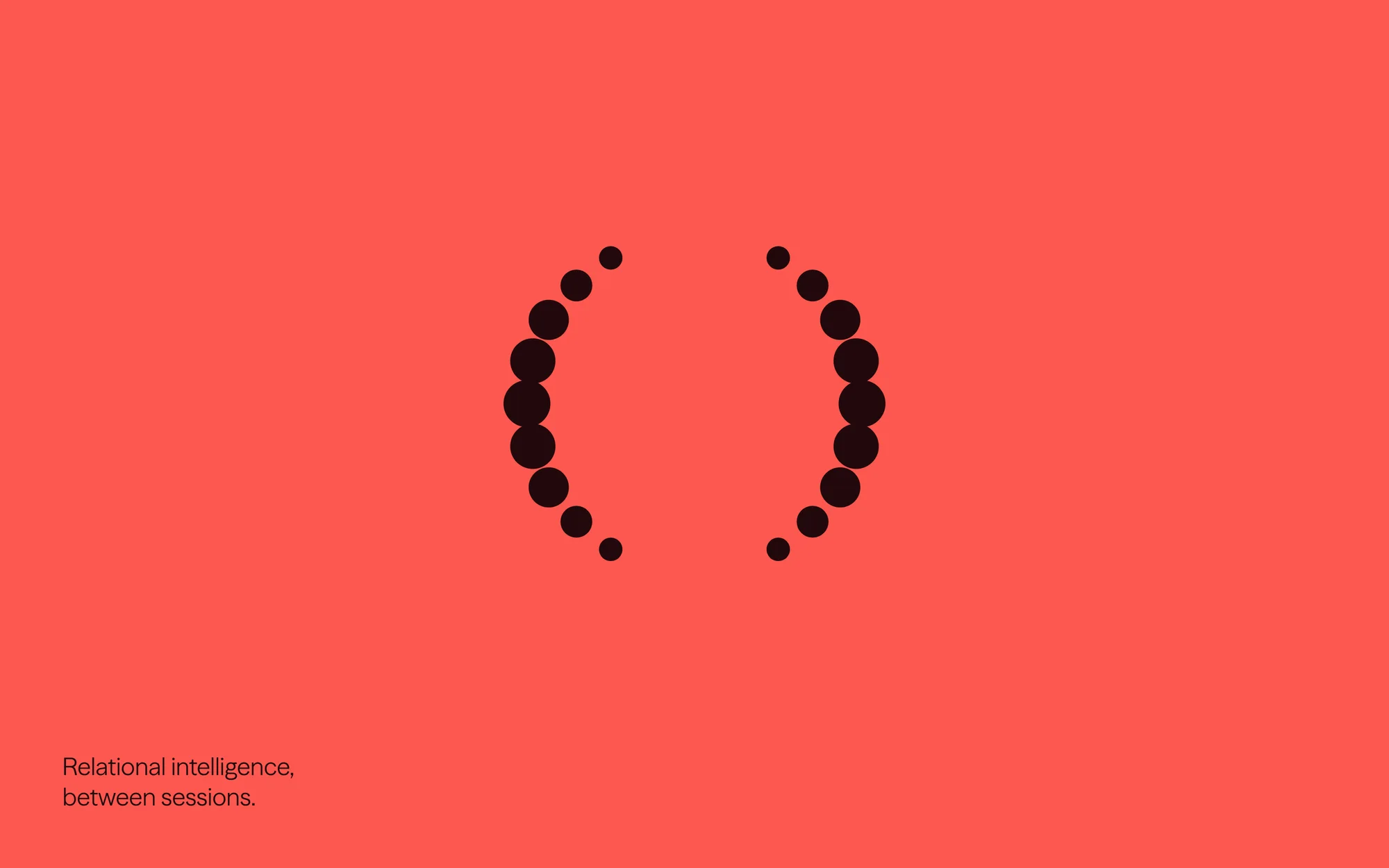 The Dova mark on Passion red: “Relational intelligence, between sessions.”